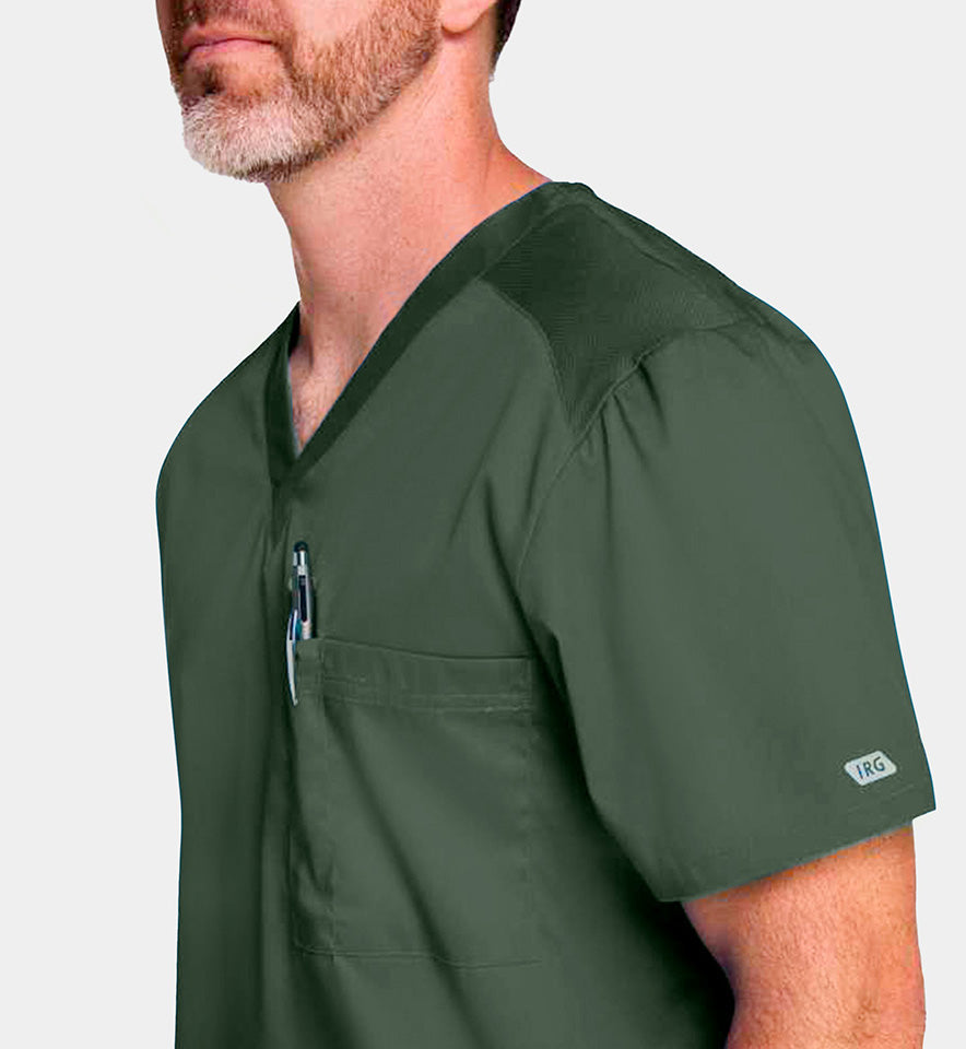 Men IRG –EDGE Mesh Panel V-Neck Top 2851