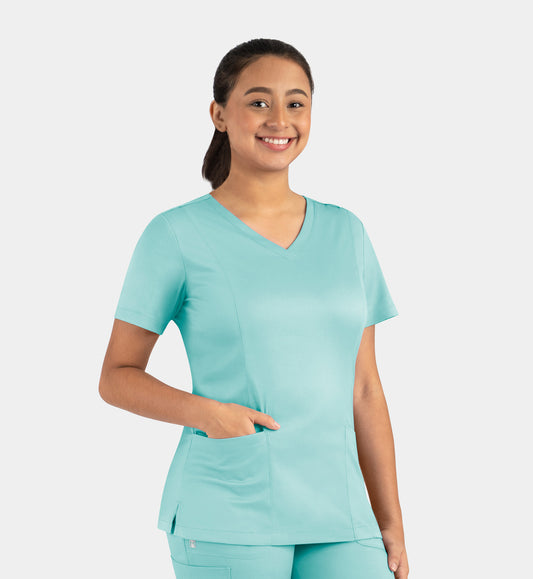 Women Maevn Matrix Double V-Neck Top 3501