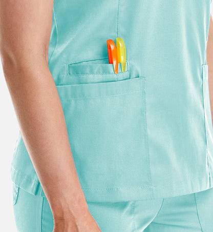 Women Maevn Matrix Double V-Neck Top 3501