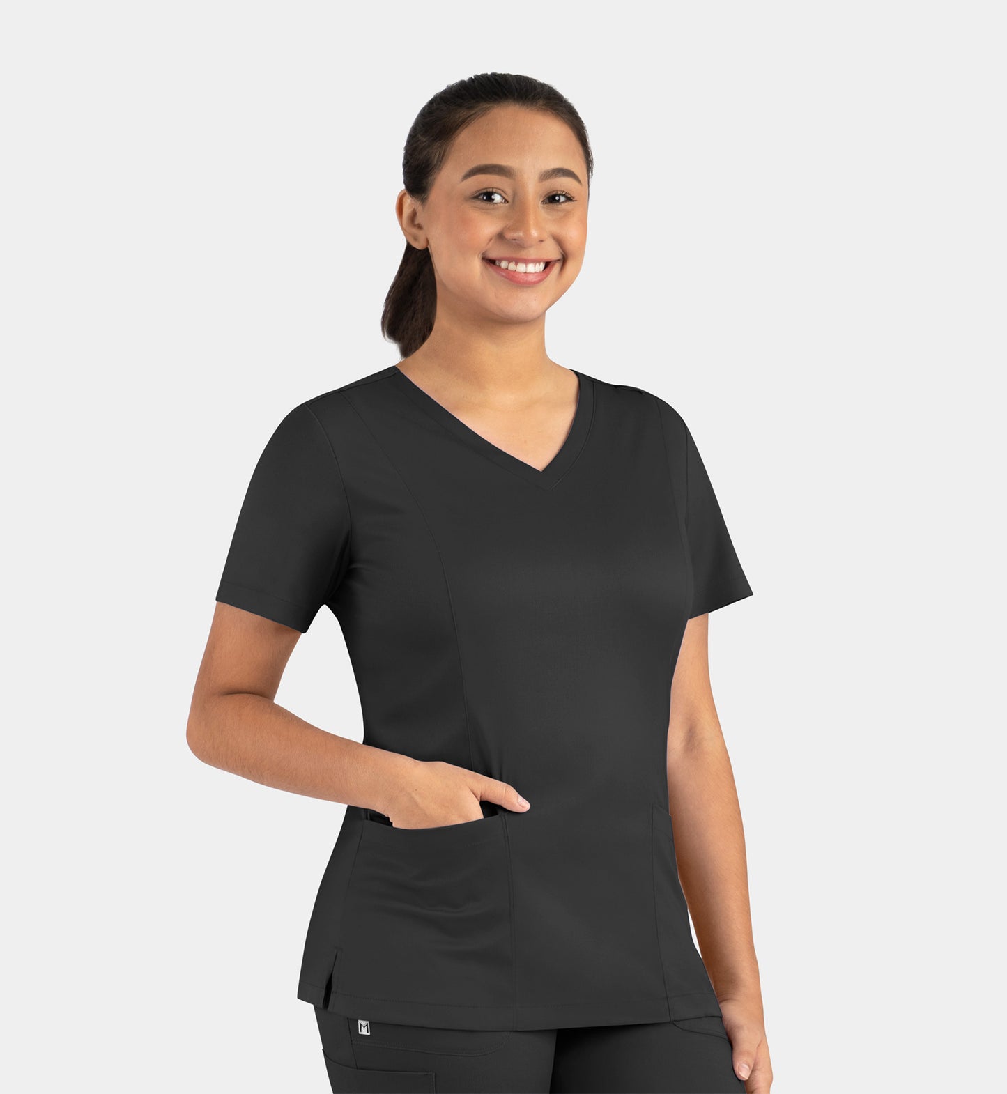 Women Maevn Matrix Double V-Neck Top 3501