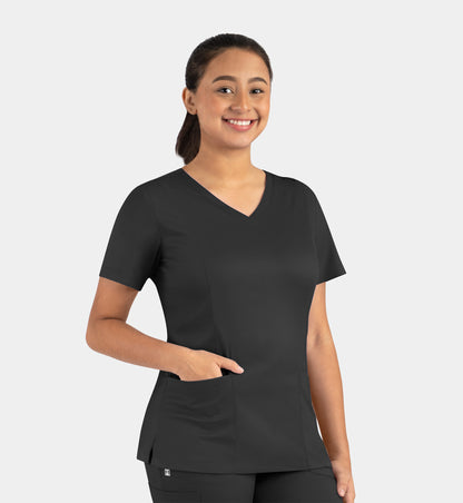 Women Maevn Matrix Double V-Neck Top 3501