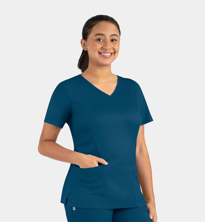Women Maevn Matrix Double V-Neck Top 3501