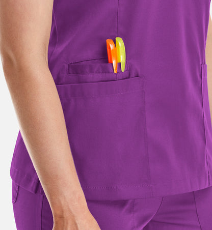 Women Maevn Matrix Double V-Neck Top 3501