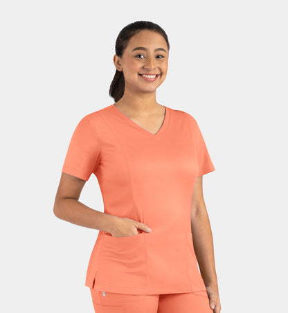 Women Maevn Matrix Double V-Neck Top 3501