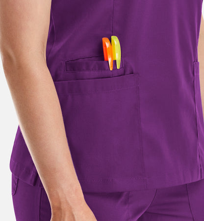 Women Maevn Matrix Double V-Neck Top 3501