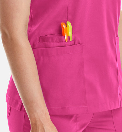 Women Maevn Matrix Double V-Neck Top 3501