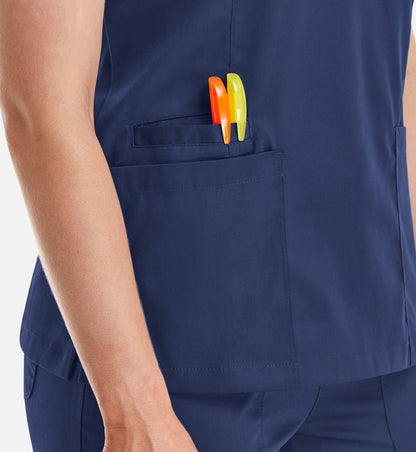 Women Maevn Matrix Double V-Neck Top 3501