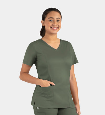 Women Maevn Matrix Double V-Neck Top 3501
