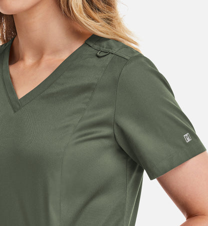 Women Maevn Matrix Double V-Neck Top 3501