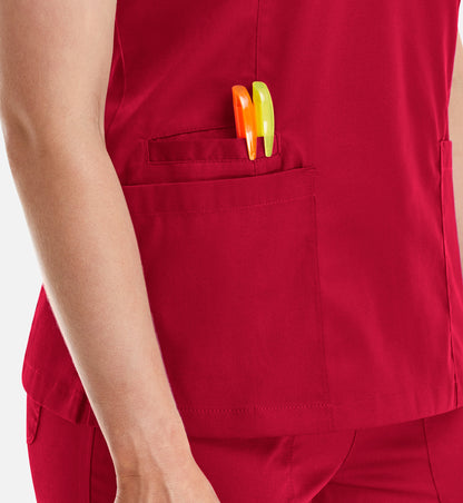 Women Maevn Matrix Double V-Neck Top 3501