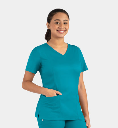 Women Maevn Matrix Double V-Neck Top 3501