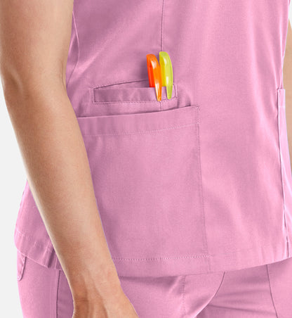 Women Maevn Matrix Double V-Neck Top 3501