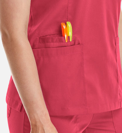 Women Maevn Matrix Double V-Neck Top 3501