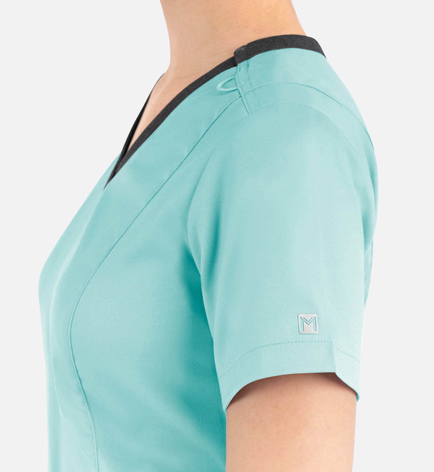 Women Maevn Matrix Contrast Double V-Neck Top 3502