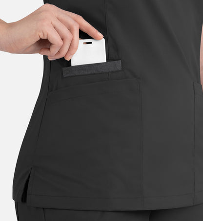 Women Maevn Matrix Contrast Double V-Neck Top 3502