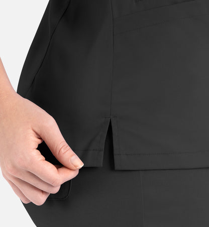 Women Maevn Matrix Contrast Double V-Neck Top 3502