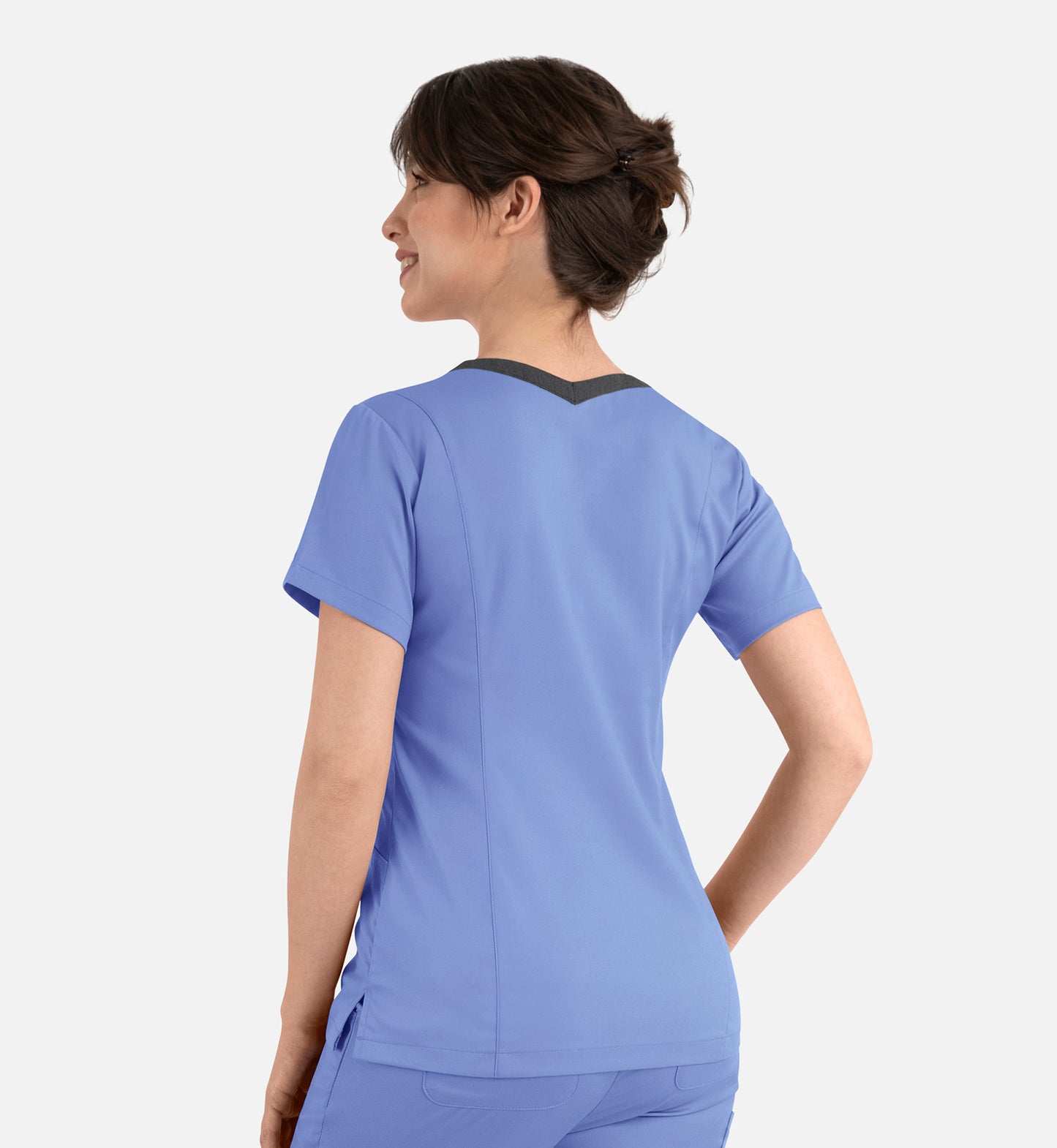 Women Maevn Matrix Contrast Double V-Neck Top 3502