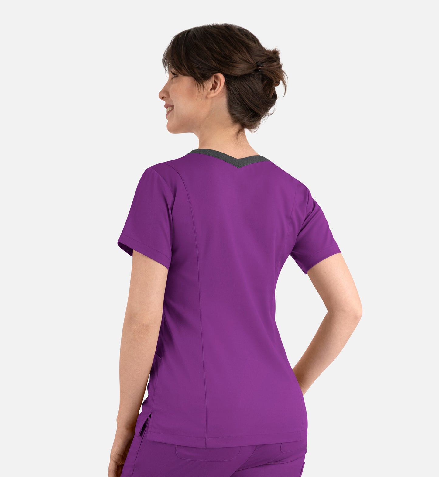 Women Maevn Matrix Contrast Double V-Neck Top 3502