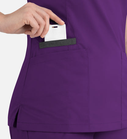 Women Maevn Matrix Contrast Double V-Neck Top 3502