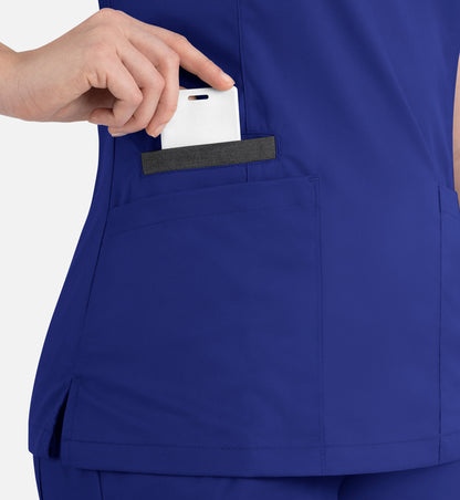 Women Maevn Matrix Contrast Double V-Neck Top 3502