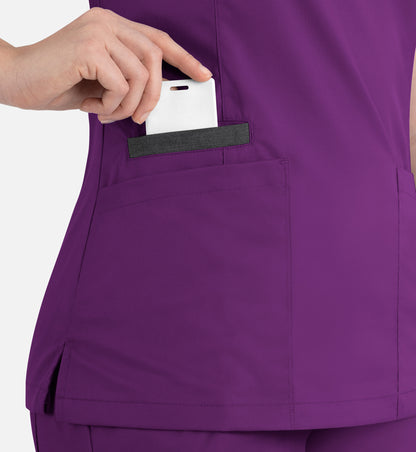 Women Maevn Matrix Contrast Double V-Neck Top 3502