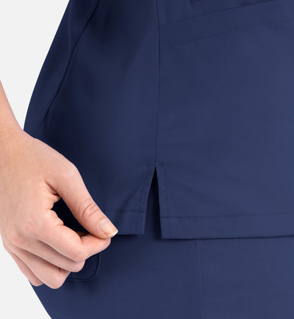 Women Maevn Matrix Contrast Double V-Neck Top 3502