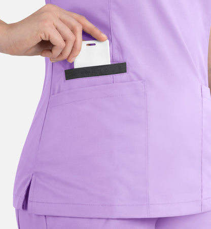 Women Maevn Matrix Contrast Double V-Neck Top 3502