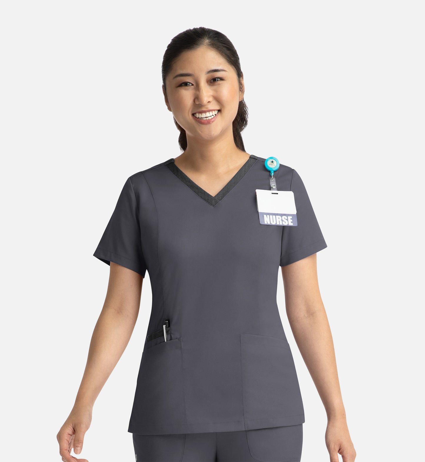 Women Maevn Matrix Contrast Double V-Neck Top 3502