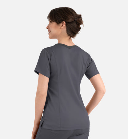 Women Maevn Matrix Contrast Double V-Neck Top 3502