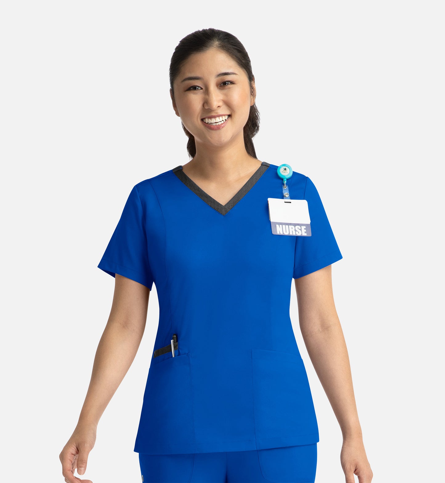 Women Maevn Matrix Contrast Double V-Neck Top 3502