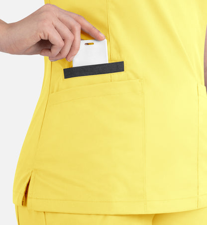 Women Maevn Matrix Contrast Double V-Neck Top 3502