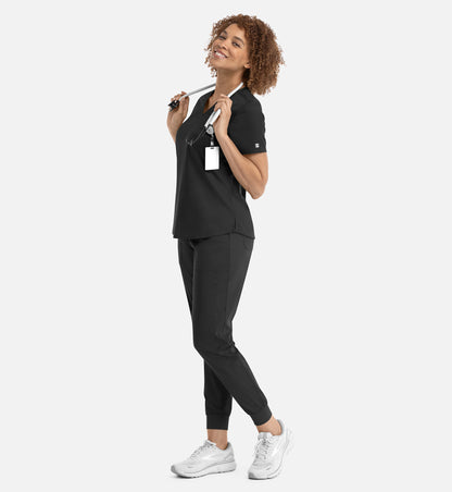 Women Maevn Matrix Tuckable V Neck Top 3503