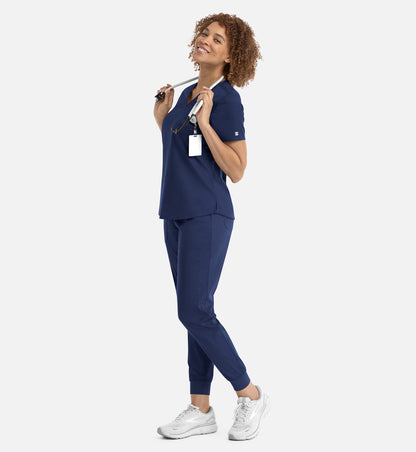 Women Maevn Matrix Tuckable V Neck Top 3503