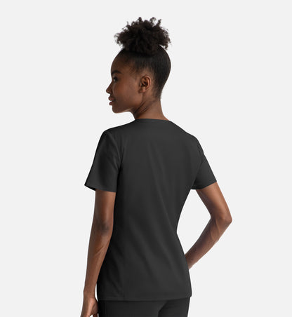 Women Maevn Matrix Notched Crew Neck Top 3504