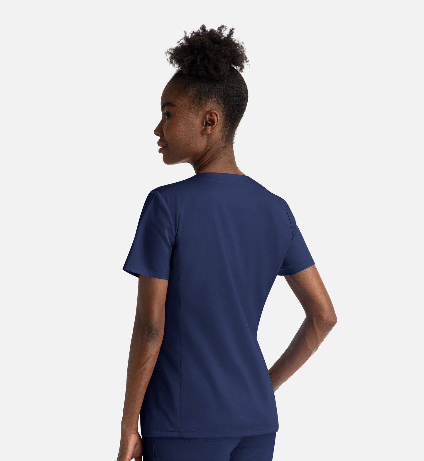 Women Maevn Matrix Notched Crew Neck Top 3504