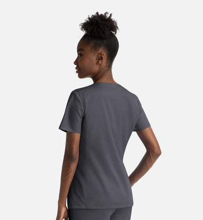Women Maevn Matrix Notched Crew Neck Top 3504