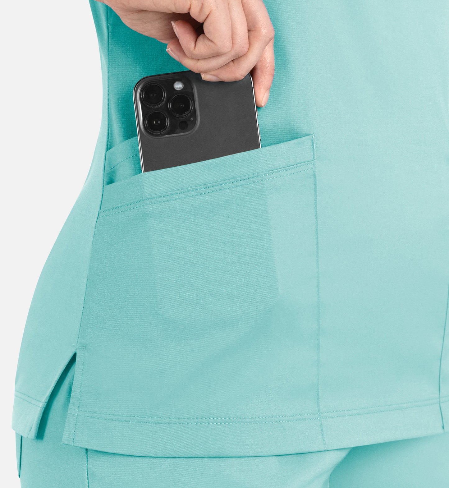 Women Maevn Matrix Curved Mock Wrap Top 3701