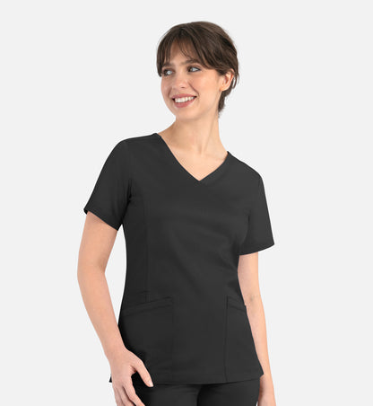 Women Maevn Matrix Curved Mock Wrap Top 3701