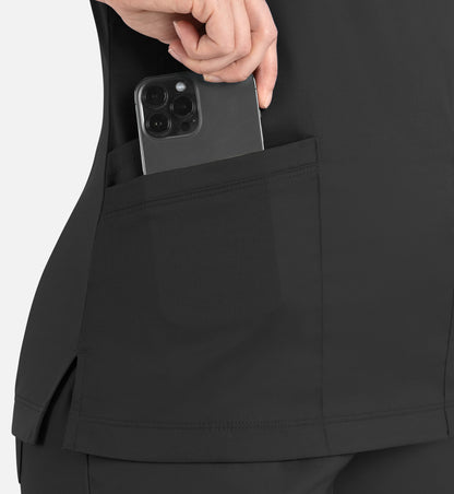 Women Maevn Matrix Curved Mock Wrap Top 3701