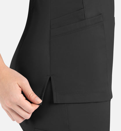 Women Maevn Matrix Curved Mock Wrap Top 3701