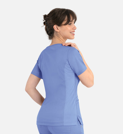 Women Maevn Matrix Curved Mock Wrap Top 3701