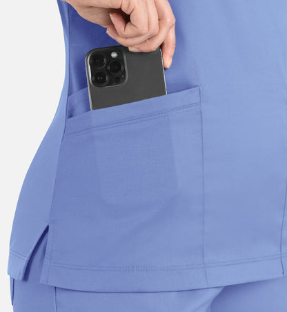 Women Maevn Matrix Curved Mock Wrap Top 3701