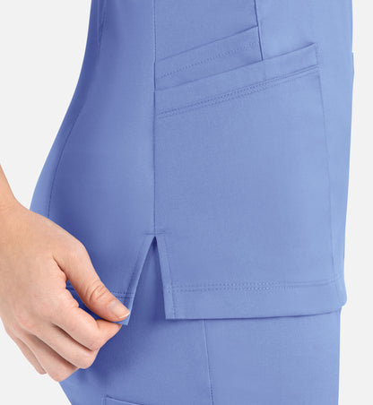 Women Maevn Matrix Curved Mock Wrap Top 3701