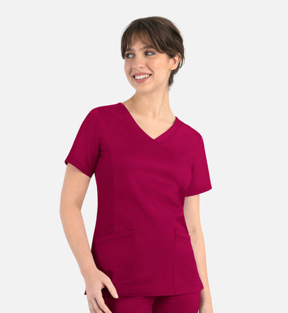 Women Maevn Matrix Curved Mock Wrap Top 3701