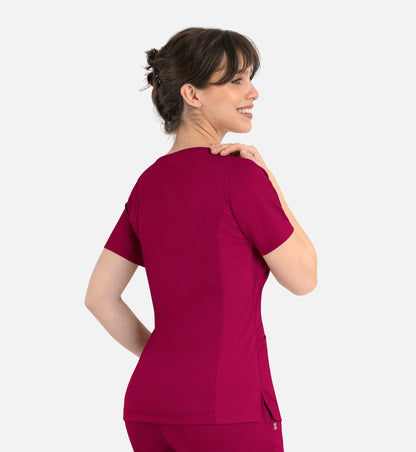 Women Maevn Matrix Curved Mock Wrap Top 3701