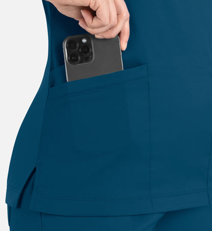 Women Maevn Matrix Curved Mock Wrap Top 3701