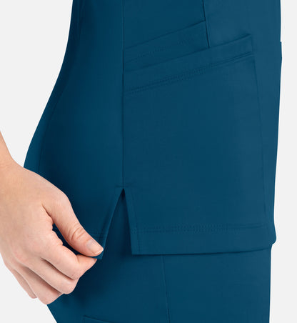 Women Maevn Matrix Curved Mock Wrap Top 3701