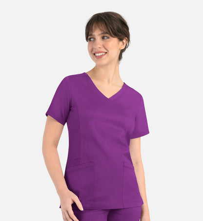 Women Maevn Matrix Curved Mock Wrap Top 3701