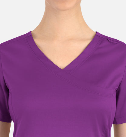 Women Maevn Matrix Curved Mock Wrap Top 3701