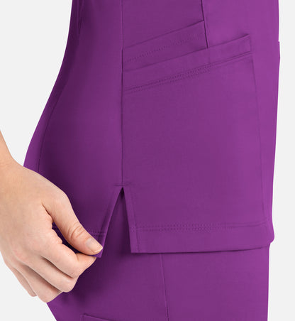 Women Maevn Matrix Curved Mock Wrap Top 3701